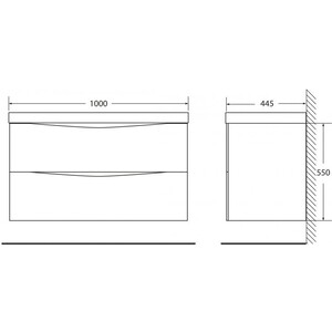 Тумба под раковину BelBagno Marino 100 bianco lucido (MARINO-1000-2C-SO-BL-P) в Москвe