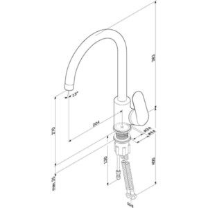 Кухонная мойка и смеситель Glanz J-016-32, F8007722 антрацит, матовая в Москвe