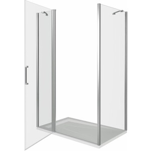 Душевой уголок Good Door Fantasy WTW+SP 110x80 с поддоном, прозрачный, хром