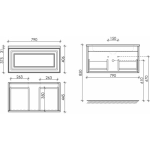 Тумба с раковиной Sancos Very 80х45 Doha Soft (VR80SM, CN7012)