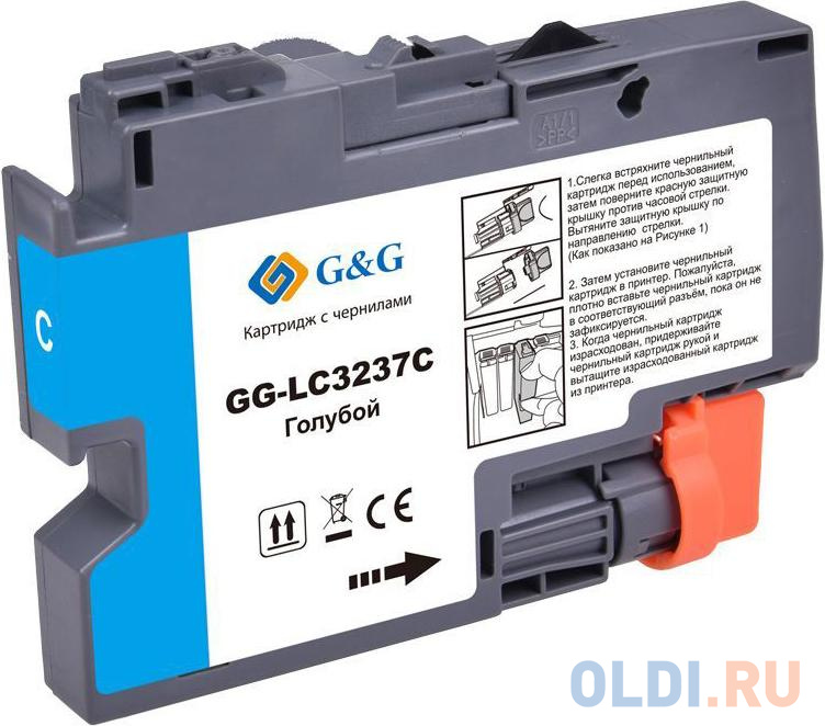 Картридж струйный G&G GG-LC3237C голубой (18.4мл) для Brother HL-J6000DW/J6100DW в Москвe