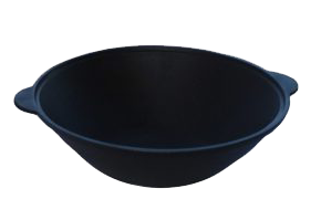 Сковорода-вок Камская посуда ВОК40, чугун, антипригарное покрытие, съемная ручка, черный без крышки (ВОК40)