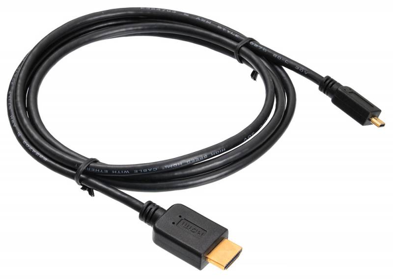 Кабель аудио-видео Buro HDMI (m)-Micro HDMI (m) 1,8м черный (MICROHDMI-HDMI-18) в Москвe