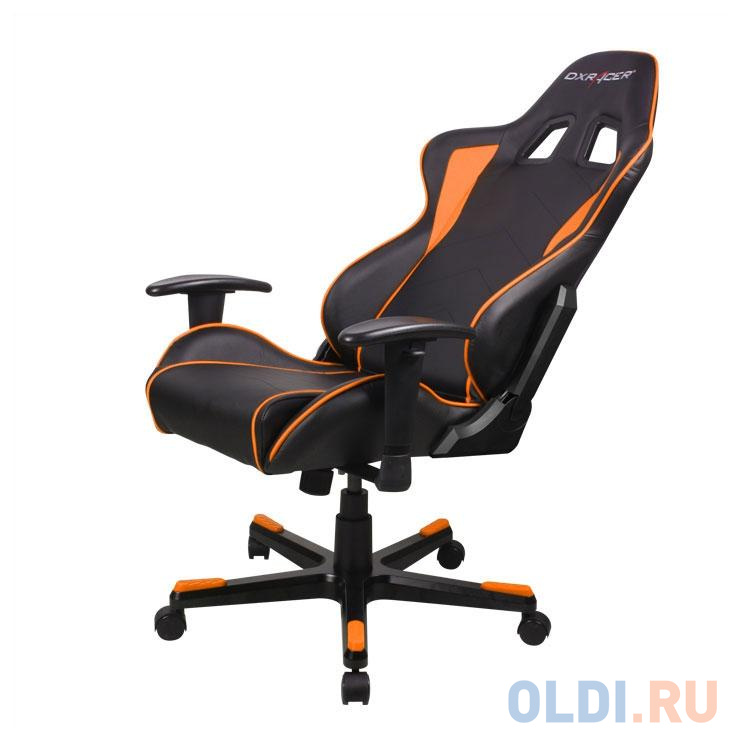 Игровое кресло DXRacer  Formula чёрно-оранжевое (OH/FE08/NO, экокожа, регулируемый угол наклона) в Москвe