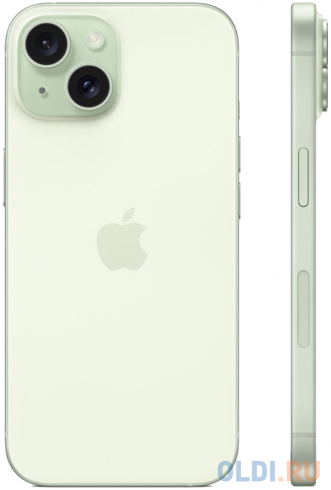 Смартфон Apple A3090 iPhone 15 128Gb салатовый моноблок 3G 4G 1Sim 6.1" iOS 17 802.11 a/b/g/n/ac/ax NFC GPS