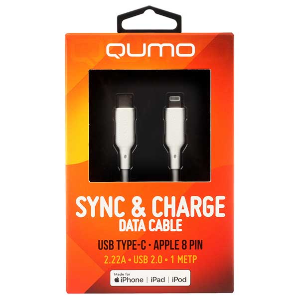 Кабель Qumo MFI С94 Type-C - Lightning 1m White 32995