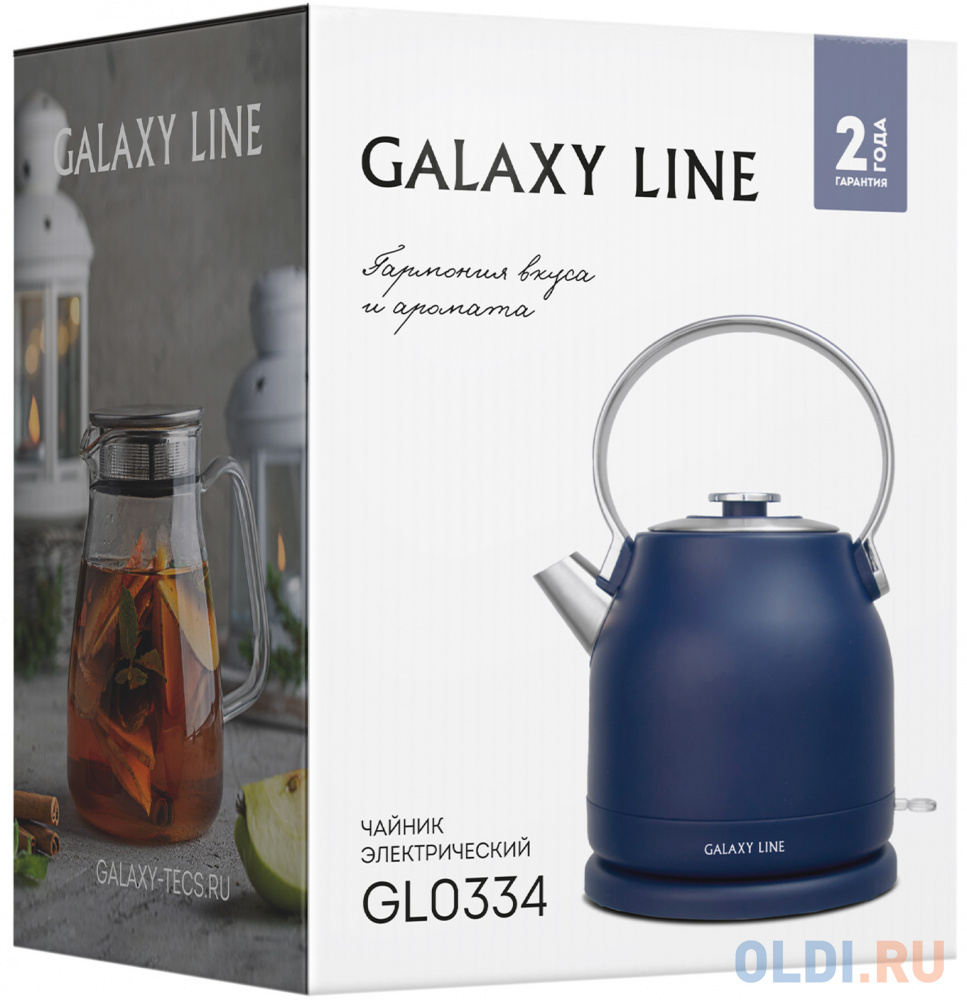 Чайник электрический GALAXY LINE GL 0334, 2200Вт, синий в Москвe