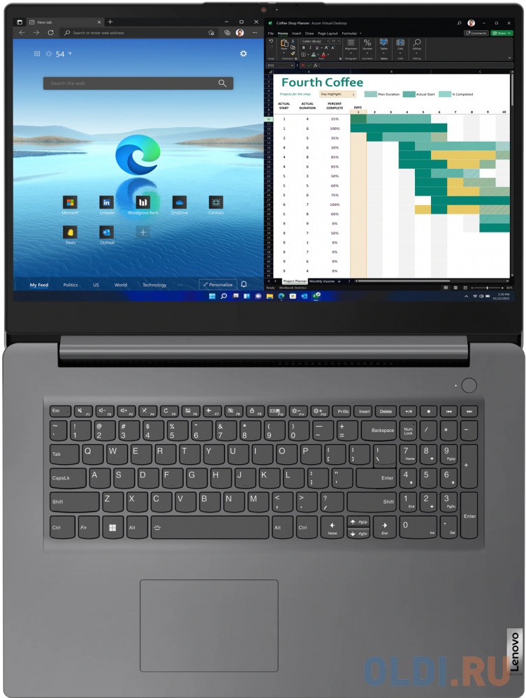 Ноутбук Lenovo V17 G4 IRU Core i3-1315U/8Gb/SSD512Gb/17.3&quot;/IPS/FHD/NoOS/grey  (83A2000URU)