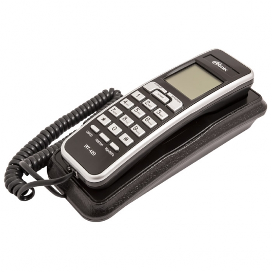 Проводной телефон Ritmix RT-420, черный (RT-420BK)