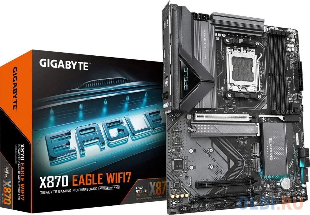 Материнская плата Gigabyte X870 EAGLE WIFI7 SocketAM5 AMD X870 4xDDR5 ATX AC`97 8ch(7.1) 2.5Gg RAID+HDMI в Москвe