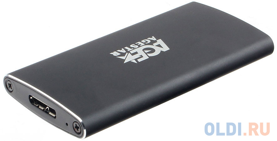 AgeStar 3UBMS2 (BLACK) USB 3.0 Внешний корпус mSATA, алюминий, черный