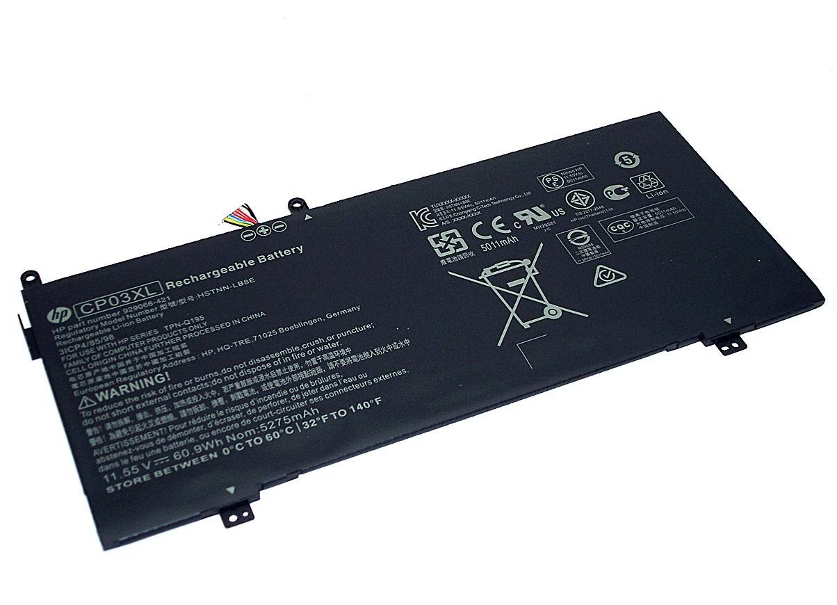 Аккумуляторная батарея HP 929072-855 оригинальный для HP Spectre x360 13-ae, 11.6V, 60.9Wh, черный, техническая упаковка (929072-855-SP)