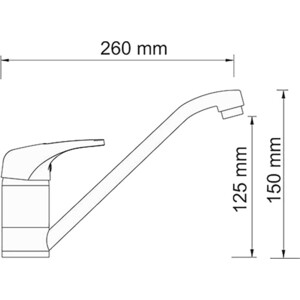 Смеситель для кухни Wasserkraft Oder хром (6307)