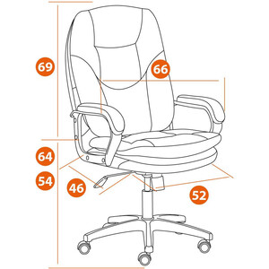 Кресло TetChair Comfort LT (22) флок синий 32