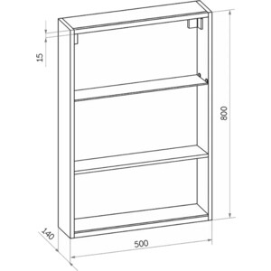 Зеркало-шкаф Reflection Box White 50х80 подсветка, сенсор, белый (RF2420WH)