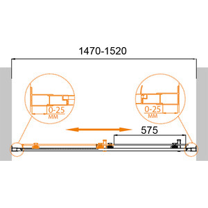 Душевая дверь Cezares Molveno BF-1 150x190 рифленая Punto, хром (MOLVENO-BF-1-150-P-Cr) в Москвe