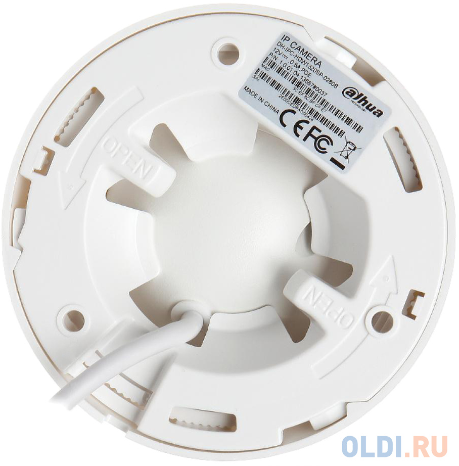 Камера IP Dahua DH-IPC-HDW1230SP-0280B CMOS 1/2.7" 2.8 мм 1920 x 1080 Н.265 H.264 MJPEG RJ-45 PoE белый в Москвe