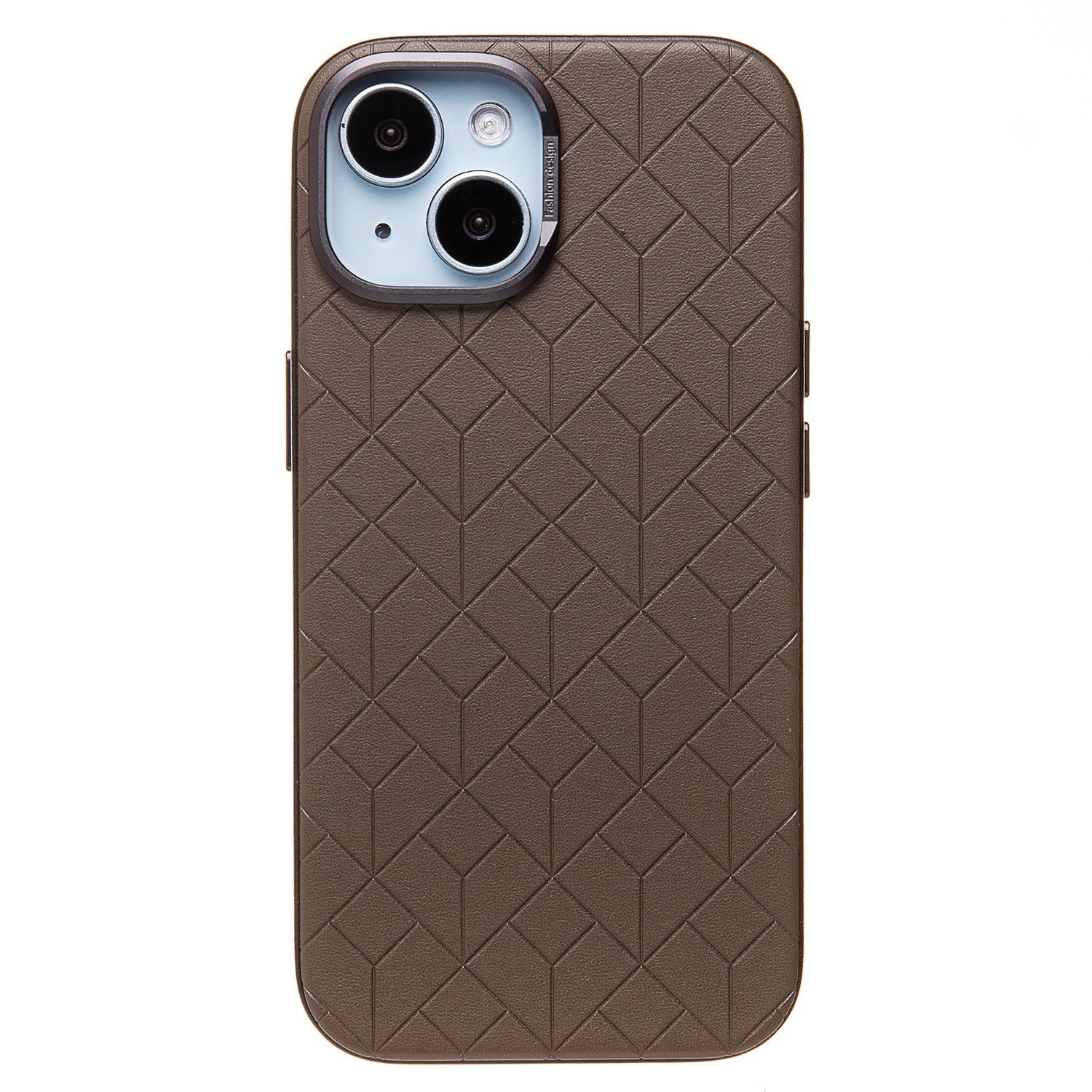 Чехол-накладка Activ SM089 для смартфона Apple iPhone 15, экокожа, коричневый (226531)