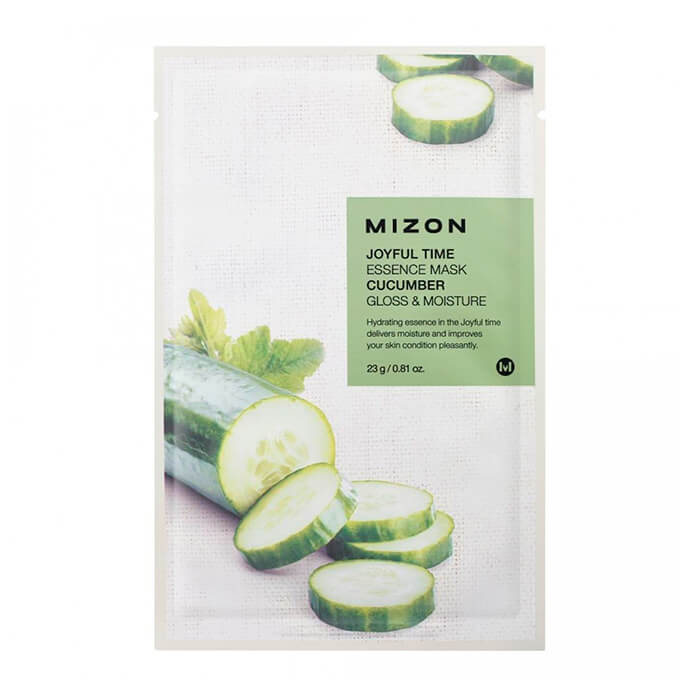 Тканевая маска для лица с экстрактом огурца Mizon Joyful Time Essence Mask Cucumber