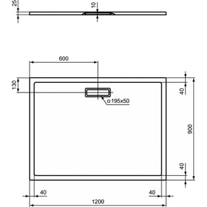 Душевой поддон Ideal Standard Ultraflat New 120х90 (T448301) в Москвe