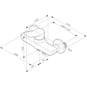 Смеситель для душа Am.Pm X-Joy с душем, белый (F85A20033, F0190033)