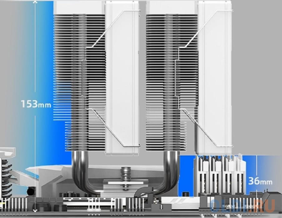 Cooler ID-Cooling FROZN A620 ARGB WHITE 270W/ Intel 1700, 12*, 115*, AMD AM5, AM4/ Screws