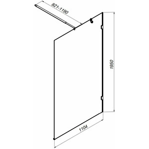 Душевая перегородка Am.Pm X-Joy 110х195 прозрачная, хром (W94WI-110-F1-MTE) в Москвe