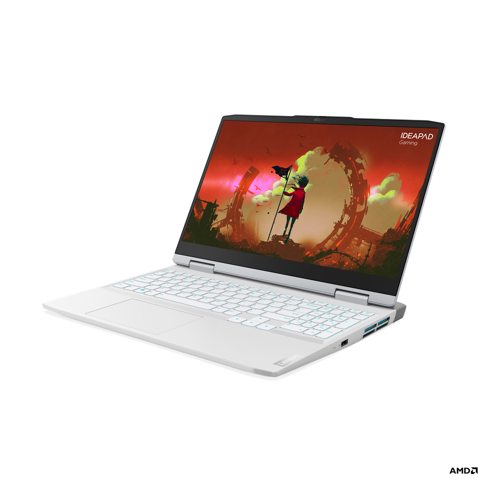 Ноутбук Lenovo IdeaPad Gaming 3 15ARH7 15.6" IPS 1920x1080, AMD Ryzen 7 6800H 3.2 ГГц, 16Gb RAM, 512Gb SSD, NVIDIA GeForce RTX 3050 Ti-4Gb, без OC, белый (82SB00C7RM) Английская клавиатура!