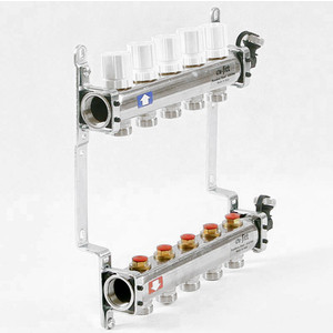 Коллекторная группа Uni-Fitt 1''х3/4'' 5 выходов с регулировочными и термостатическими вентилями (451I4305)