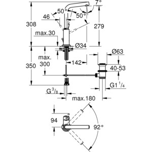 Смеситель для раковины Grohe Atrio (32129001)