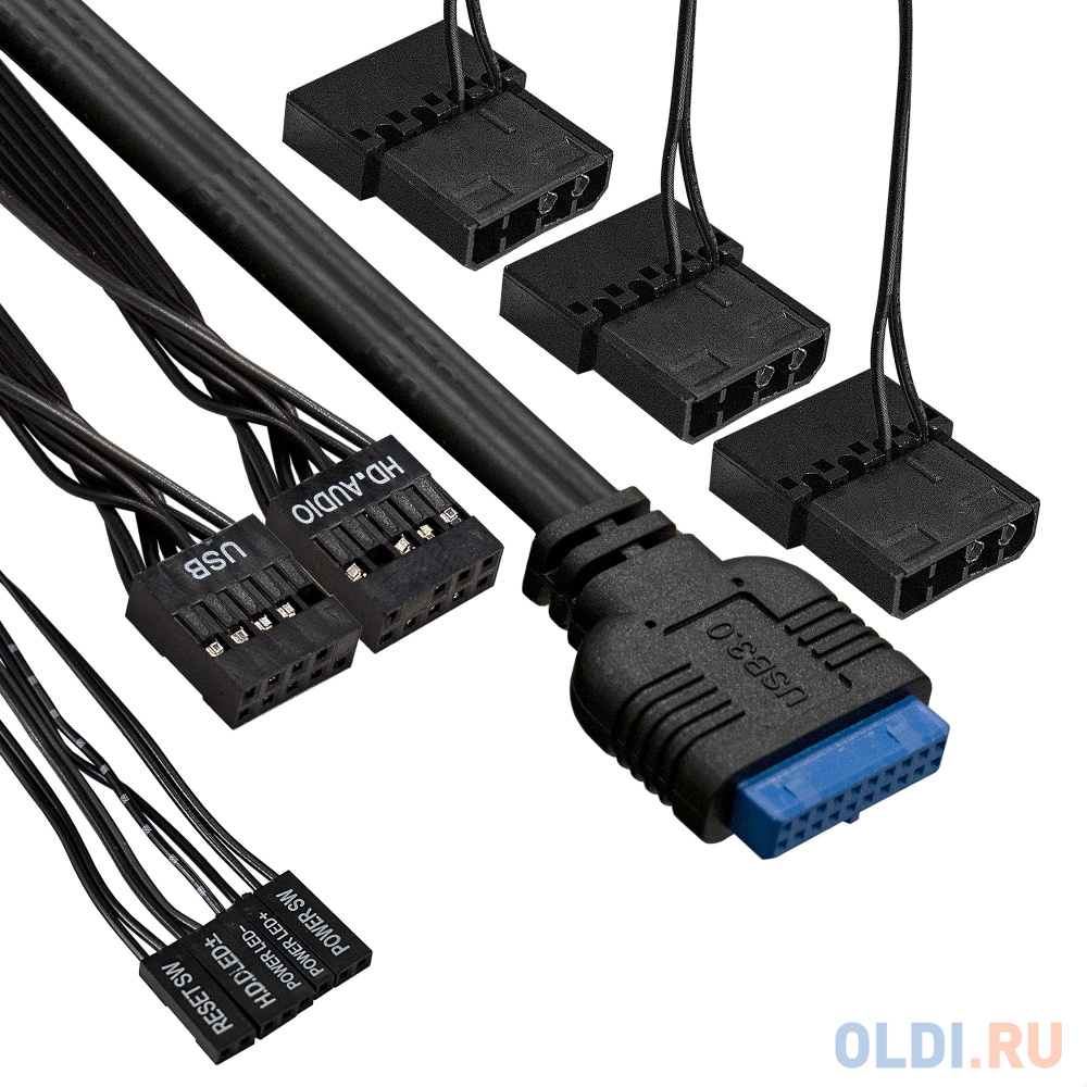 Корпус Miditower ExeGate EVO-9202-NPX700 (ATX, БП 700NPX с вент. 12 см, с окном, 1*USB+1*USB3.0, аудио, 3 вент. 12см с RGB подсветкой)