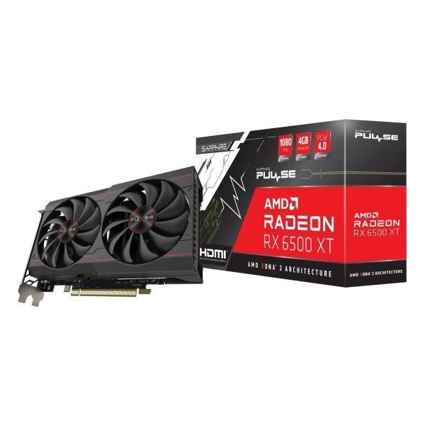 Видеокарта Sapphire Pulse Radeon RX 6500 XT Gaming OC 4Gb (11314-01-20G)