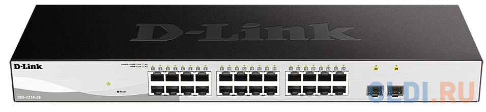 Коммутатор D-Link DGS-1210-26/FL DGS-1210-26/FL1A 24G 2SFP управляемый