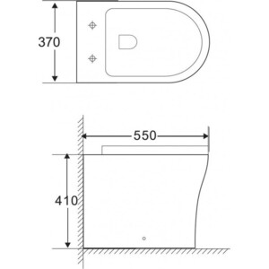 Унитаз приставной безободковый BelBagno Ancona тонкое сиденье микролифт (BB1224CBR-P, BB2111SC) в Москвe