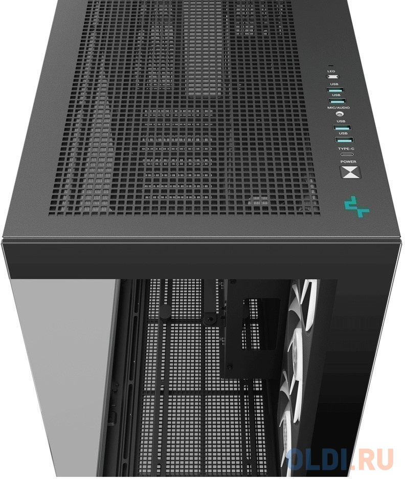 Корпус MidiTower Deepcool CH780 black (ATX, без БП, ARGB, 4xUSB3.2 Type-A + USB3.2 Type-C) (R-CH780-BKADE41-G-1)