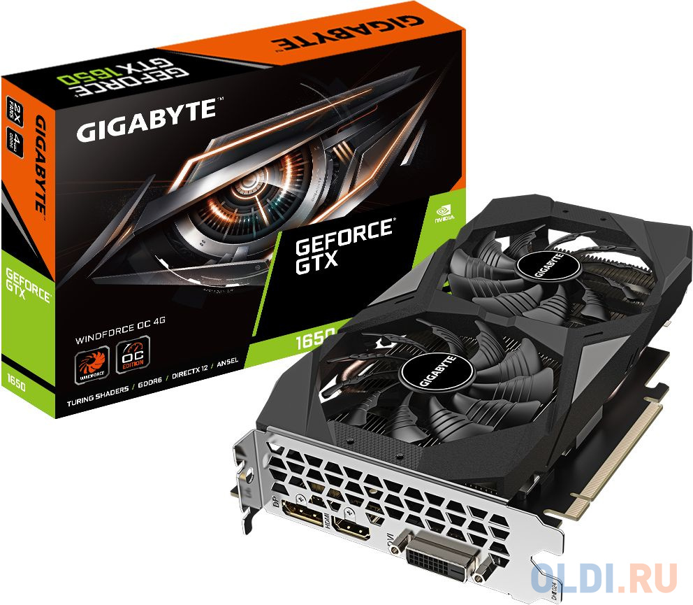 GTX1650 D6 WINDFORCE OC 4GB GDDR6 128-bit DVI HDMI DP 2FAN RTL