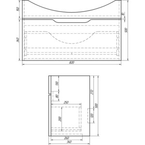 Тумба под раковину Dreja Laguna 85 с ящиком, белый глянец (99.0103)