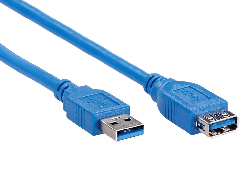Кабель-удлинитель USB 3.0(Am)-USB 3.0(Af), экранированный 1 м, синий AOpen (ACU302-1M)