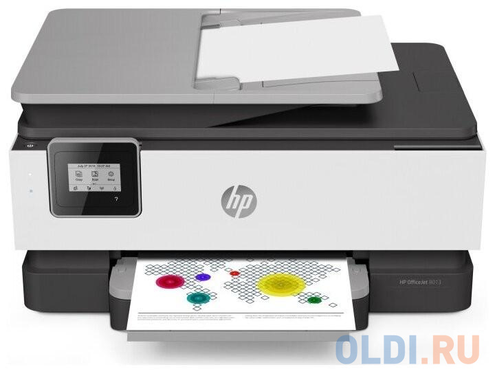 МФУ HP Officejet Pro 8013 <1KR70B> принтер/сканер/копир A4, 18/10 стр/мин, дуплекс, ADF, USB, LAN, WiFi (замена OJ6950 P4C78A)