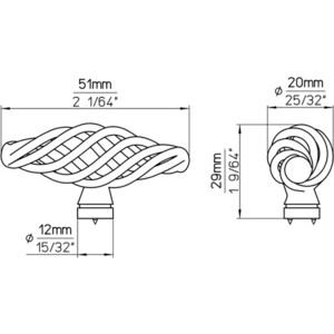 Ручка мебельная Siro 1268-51ZN9