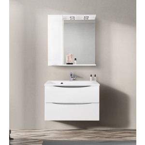 Зеркальный шкаф BelBagno Marino левый, белый (MARINO-SPC-800/750-1A-BL-P-L)