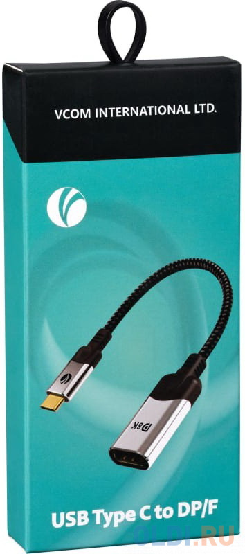 Aдаптер/ Aдаптер USB 3.1 Type-Cm --> DP A(f) 8K@60Hz, 0.15m ,Alum ,VCOM <CU422MV-8K> в Москвe