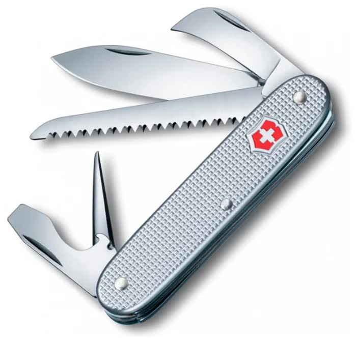 Нож Victorinox Pioneer, 93 мм, 7 функций, серебристый