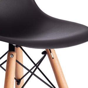 Барный стул TetChair Cindy Bar Chair (mod. 80-1) / 1 шт. в упаковке, дерево бук/металл/пластик, Black (Черный) 3010/ натуральный