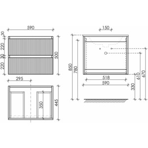 Мебель для ванной Sancos Snob T 60х45 Doha Soft