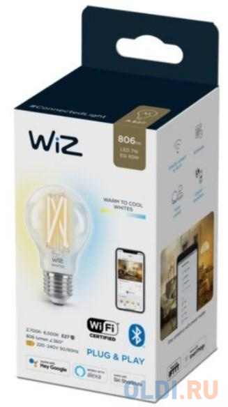 Лампа светодиодная WiZ Wi-Fi BLE 60WA60E27927-65CL1PF/6