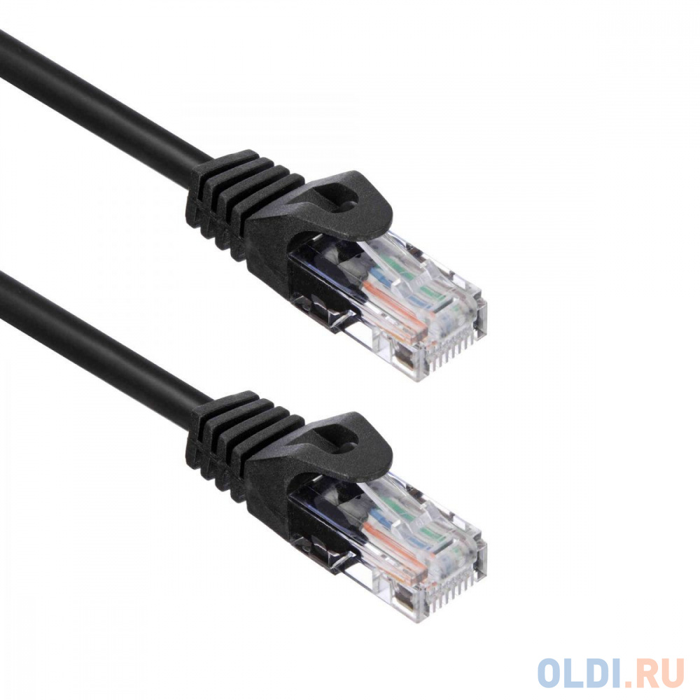 Патч-корд ACD-LPU5C-10M [ACD-LPU5C-10M] Cat5e UTP 24AWG 4Pair, 7/0.18мм CU Черный, 10м, (741838)