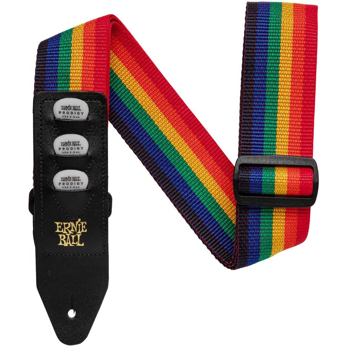 Ремень для гитары ERNIE BALL 4188 PickHolder Rainbow