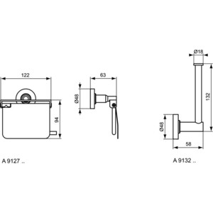 Держатель туалетной бумаги Ideal Standard Iom с крышкой (A9127AA) в Москвe