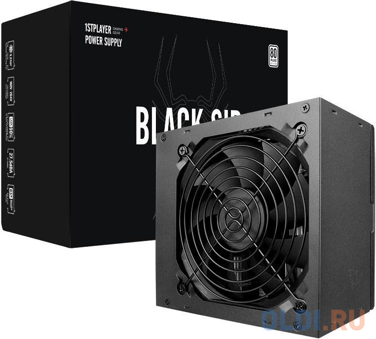 1STPLAYER Блок питания BLACK.SIR 600W / ATX 2.4, APFC, 80 PLUS, 120 mm fan / SR-600W в Москвe